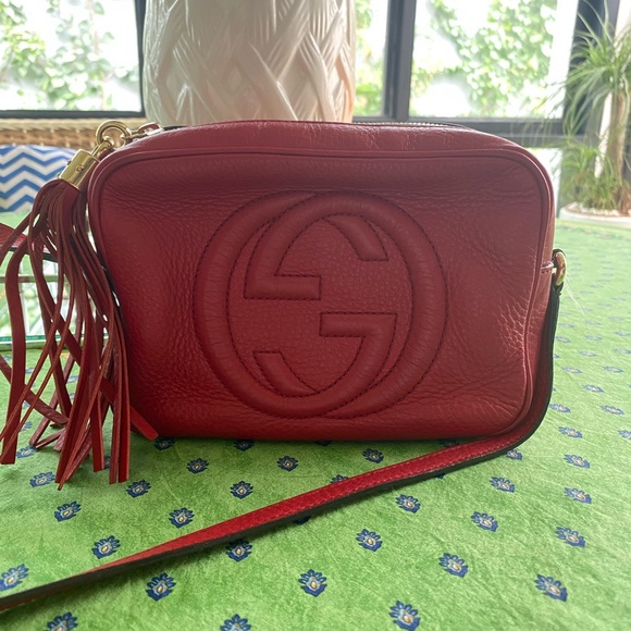 Gucci Bags Stunning Red Gucci Soho Bag Poshmark